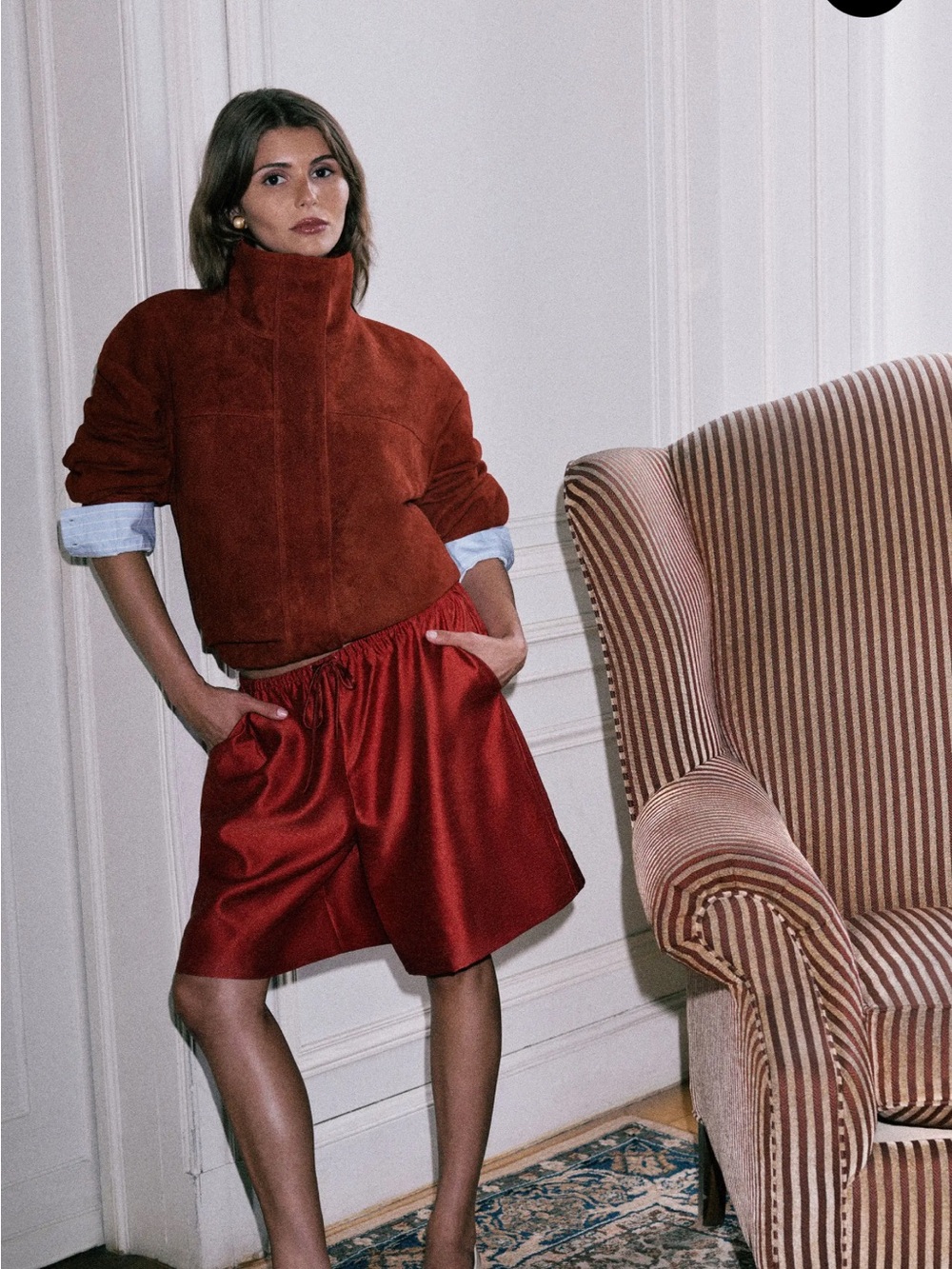 Reformation Red Sandy Shorts - Picture 7 of 7